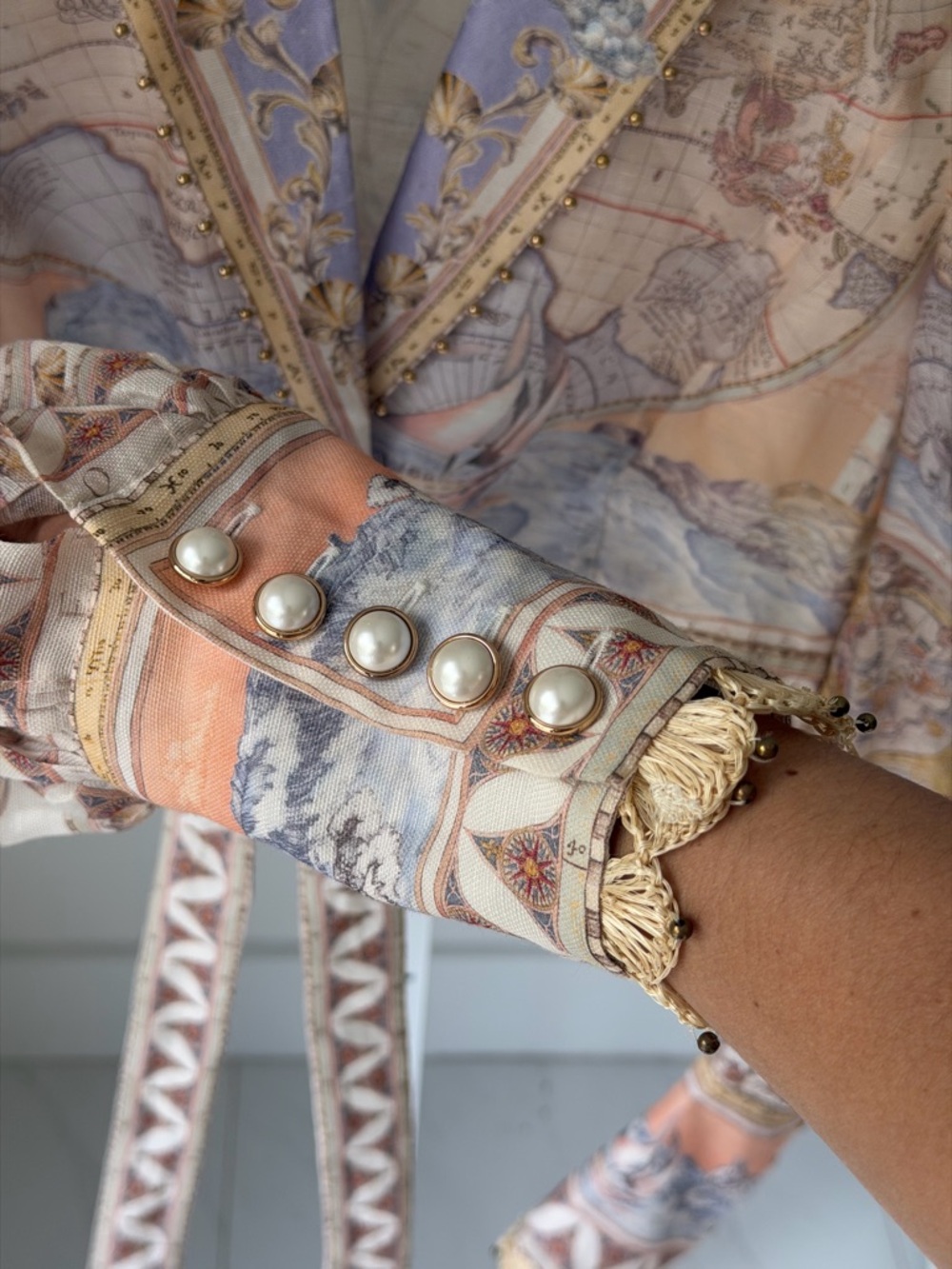 Zimmermann - High Tide printed cropped shirt - Picture 5 of 6